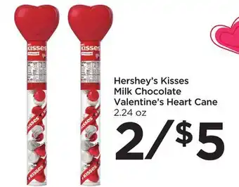 Food 4 Less Hershey's kisses milk chocolate valentine's heart cane offer