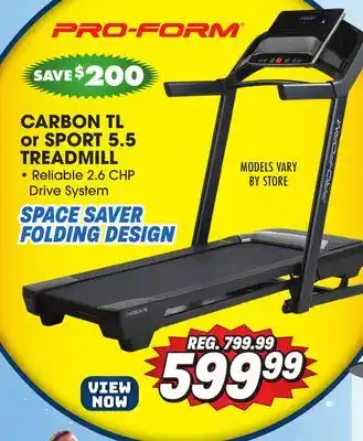 Big 5 Proform carbon tl treadmill offer