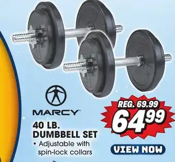 Big 5 Marcy 40-lb. adjustable cast iron dumbbell set offer