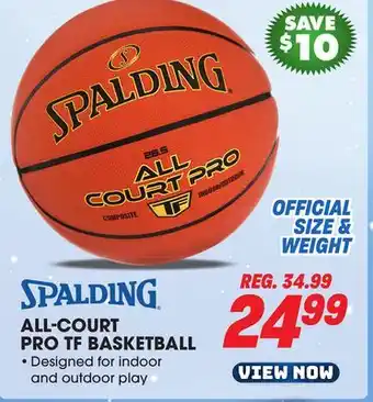 Big 5 Spalding all court pro tf basketball offer
