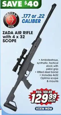 Big 5 Hatsan zada air rifle with 4x32 scope offer