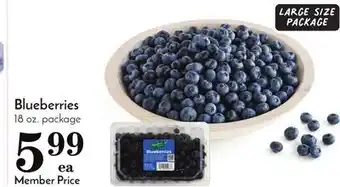 Pavilions Blueberries offer