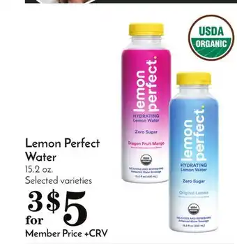 Pavilions Lemon perfect water offer