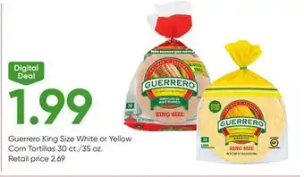 Stater Bros Guerrero king size white or yellow corn tortillas offer