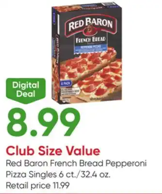 Stater Bros Red baron french bread pepperoni pizza singles offer