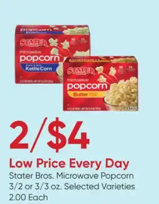 Stater Bros Stater bros. microwave popcorn offer