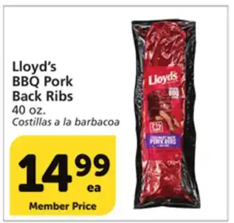 Vons Lloyd's bbq pork back ribs offer