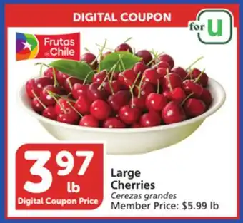 Albertsons Large cherries offer