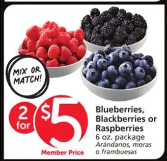 Albertsons Blueberries, blackberries or raspberries offer