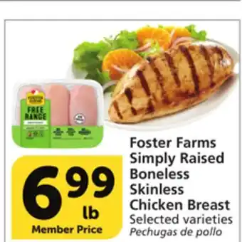 Albertsons Foster farms simply raised boneless skinless chicken breast offer