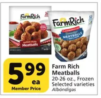 Albertsons Farm rich meatballs offer