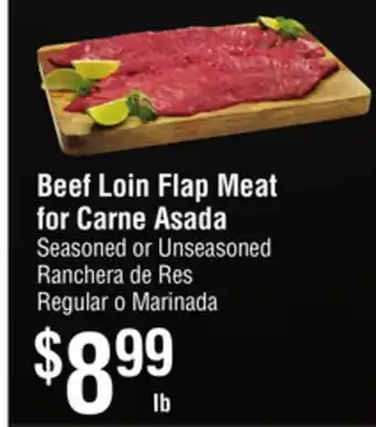 Smart & Final Beef loin flap meat for carne asada offer