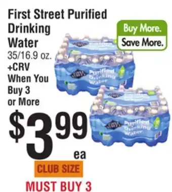 Smart & Final First street purified drinking water offer