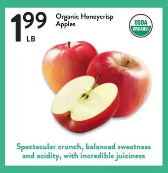 Fresh Thyme Organic honeycrisp apples offer