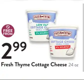 Fresh Thyme Fresh thyme cottage cheese offer
