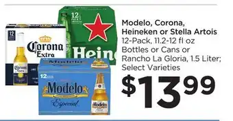 Food 4 Less Modelo, corona, heineken or stella artois offer