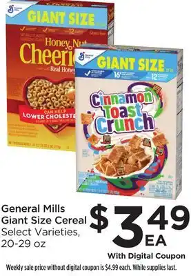 Food 4 Less General mills giant size cereal offer
