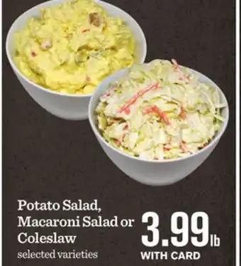 Mariano's Potato salad, macaroni salad or coleslaw offer