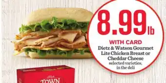 Mariano's Dietz & watson gourmet lite chicken breast or cheddar cheese offer