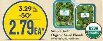 Mariano's Simple truth organic salad blends offer