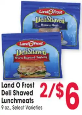 Jewel-Osco Land o frost deli shaved lunchmeats offer