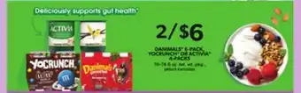 Jewel-Osco Danimals 6-pack yocrunch or activia 4-packs offer