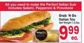 Jewel-Osco Grab 'n go italian trio offer