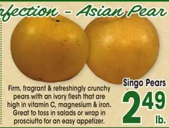 Jewel-Osco Singo pears offer