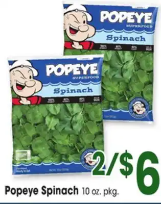Jewel-Osco Popeye spinach offer