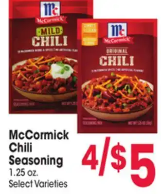 Jewel-Osco Mccormick chili seasoning offer