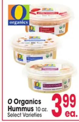 Jewel-Osco O organics hummus offer