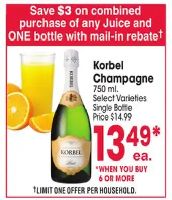 Jewel-Osco Korbel champagne offer