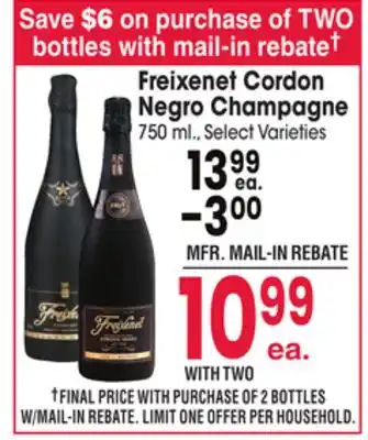 Jewel-Osco Freixenet cordon negro champagne offer