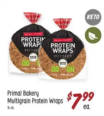 Sprouts Farmers Market Primal bakery multigrain protein wraps offer