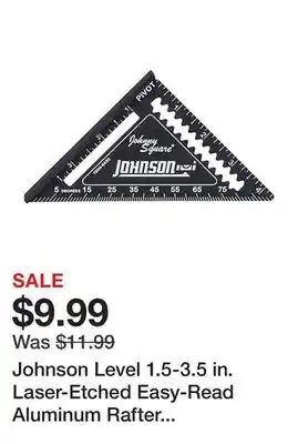 Johnson level 1.5-3.5 in. laser-etched easy-read aluminum rafter square