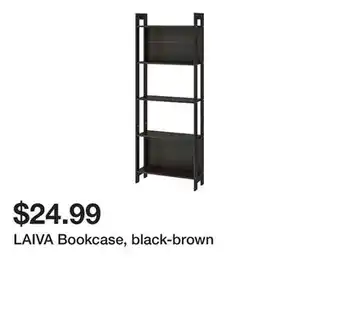 Ikea Laiva bookcase, black-brown offer