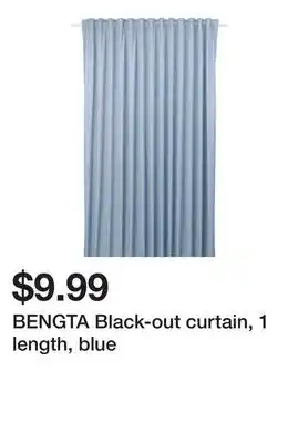 Ikea Bengta black-out curtain, 1 length, blue offer