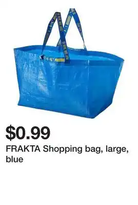 Ikea Frakta shopping bag, large, blue offer