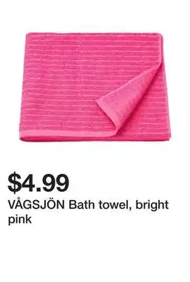 Ikea Vågsjön bath towel, bright pink offer