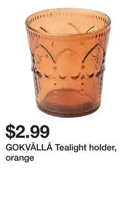 Ikea Gokvällå tealight holder, orange offer