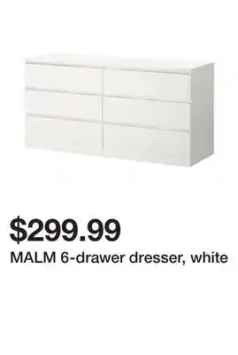 Ikea Malm 6-drawer dresser, white offer
