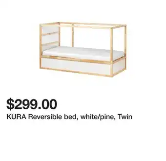 Ikea Kura reversible bed, white/pine, twin offer