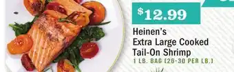 Heinen's Heinen's extra large cooked tail-on shrimp offer