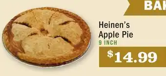 Heinen's Heinen's apple pie offer