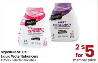 Albertsons Signature SELECT Liquid Water Enhancers offer