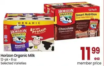 Albertsons Horizon Organic Milk offer
