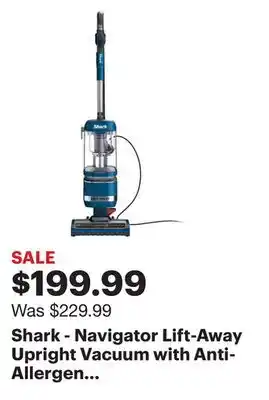 Best Buy Shark - navigator lift-away upright vacuum with anti-allergen complete seal - blue jean offer