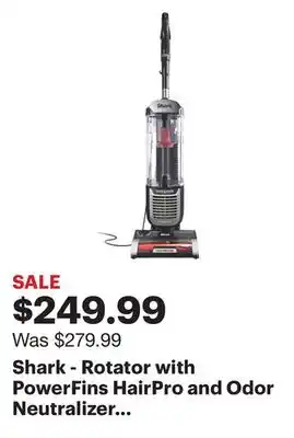 Best Buy Shark - rotator with powerfins hairpro and odor neutralizer technology upright vacuum - charcoal offer
