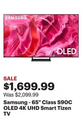 Best Buy Samsung - 65 class s90c oled 4k uhd smart tizen tv offer