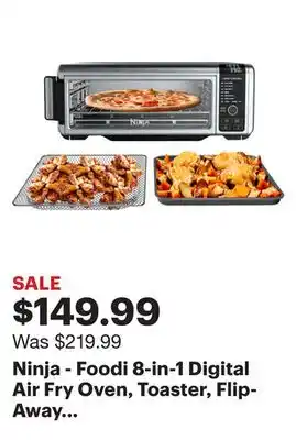 Best Buy Ninja - foodi 8-in-1 digital air fry oven, toaster, flip-away storage, dehydrate, keep warm - stainless steel/black offer